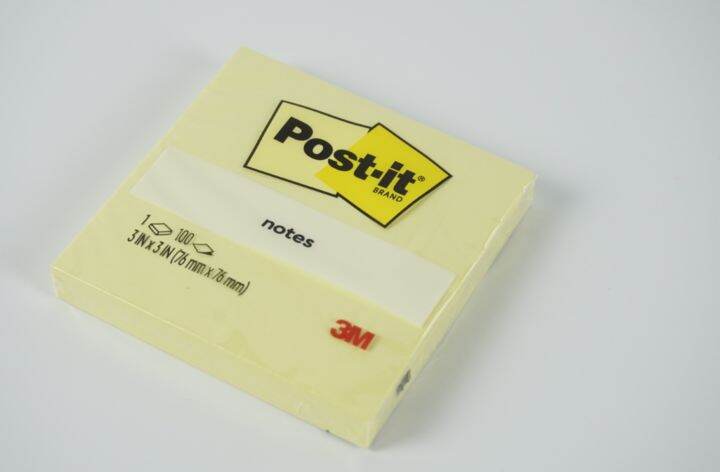 3m-post-it-654-notes-3-x-3-inch-yellow-โพสต์-อิท-โน้ต-สีเหลือง-ขนาด-3x3-นิ้ว-ของแท้-100แผ่น-แพ็ค