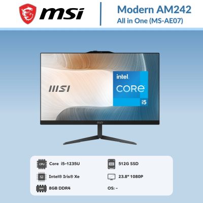 MSI All in one Modern AM242 12M-474XTH /Ci5-1235U/23.8" FHD/ 8GB /512M.2 Pcle SSD