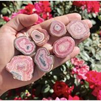 1PC Natural Rhodochrosite Slice โรโดโครไซต์Top Quality | Rhodochrosite healing for past wounds, traumam