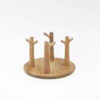 FOREST GLASS STAND (TEAK)