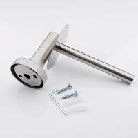 Silver Stainless Steel Roll Paper Holder Shelf Kitchen Bathroom Washroom Garden Front Yard Anti-rolling Tissue Stand Indoor