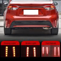 1 Set LED Reflector rear light For Toyota Corolla L/LE/XLE US 2019 2020 Car Bumper Light Brake Light Turn Signal Indicator