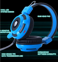 ??LED Light F15 Wired Gaming Headset หูฟังเล่นเกมส์สเตอริโอ มีไมโครโฟน??