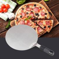 10in Round Stainless Steel Pizza Peel Shovels Baking Shovel Paddle Kitchen Accessories Pastry Tools