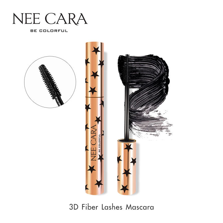 nee-cara-นีคาร่า-มาสคาร่ากันน้ํา-ที่ปัดขนตา-n190-mascara-3d-fiber-lashes