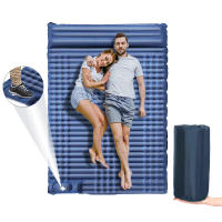 Outdoor Camping Sleeping Pad พร้อมหมอน Inflatable Mattress เดินป่า Trekking Air Mattress Beach Inflat Mattress