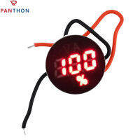 PANTHON มิเตอร์วัดไฟ DC PANTHON จอแสดงผลดิจิตอล LED 4.0-130V กันน้ำสำหรับเรือยานพาหนะรถจักรยานยนต์รถบรรทุกรถยนต์แผงวงกลมดิจิตอล