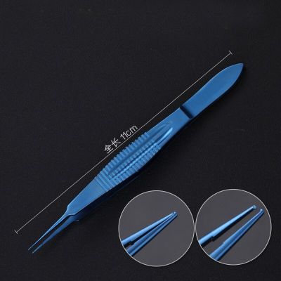 Titanium Alloy Microscopic Instruments Micro Scissors Toothed Forceps Tweezer