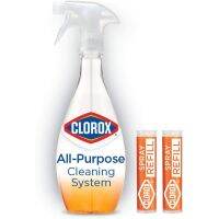 พร้อมส่งที่ไทย! Clorox All-Purpose Cleaning System with one Reusable Spray Bottle Plus 2 Refill Cartridges Citrus Blend Scent  ของแท้ นำเข้า