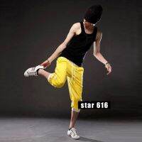 Mens Jogger Sport Short Capri Pants กางเกงขาครอบตัด34 กางเกงเหงื่อ