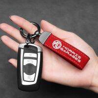 shangdjh Leather Car case Ring Keychain For Morris Garages Motors MG ZS GS MG5 6 7 mg3 Gundam 350 Parts TF GT hector HS car Accessories