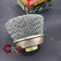 แปรงลวดถ้วย HAVE V DUTY  ขนาด 2.5" เกลียว 10 x 1.5 mm. JAPAN wire cup brush