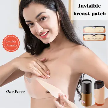 1Pair Backless Strapless Invisible Push Up Bras For Women Adhesive