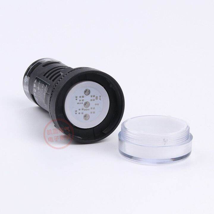 22มม-ac-dc12v-ac-dc24v-ac220v-สีคู่สีแดงสีเขียวไฟสัญญาณไฟ-led-แสดงสถานะการทำงาน-ad16-22ss