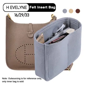 For [Evelyne 33] (Slim with Zipper) Bag Organizer Purse Insert