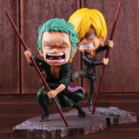 วันพีซ โรโรโนอา โซโล ซันจิ ฟิกเกอ One Piece Roronoa Zoro Vinsmoke Sanji Fete in Spring Ver.WD Action Figure Toy