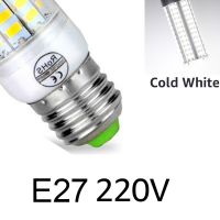 【Trending】 E27หลอดไฟ LED E14หลอดไฟ LED SMD5730 220โวลต์ข้าวโพดหลอดไฟ24 36 48 56 69LEDs โคมระย้าเทียน LED สำหรับตกแต่งบ้าน