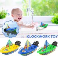 1PCS Kids Speed Boat Ship Wind Up Toy Bath Toys Shower Toys Float In Water Kids Classic Clockwork Toys for Children Boys Gift