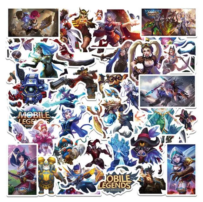 50Pcs Mobile Legends Stickers Cute Vinyl Decal Waterproof Stickers ...