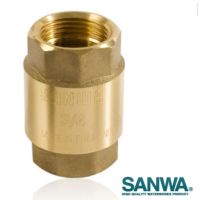 ( Promotion+++) คุ้มที่สุด SANWAเช็ควาล์วสปริง สปริงเช็ควาล์วทองเหลือง ซันวา  check valve 1/2" - 1"นิ้ว ราคาดี วาล์ว ควบคุม ทิศทาง วาล์ว ไฮ ด รอ ลิ ก วาล์ว ทาง เดียว วาล์ว กัน กลับ pvc