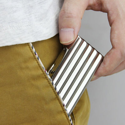 20 Sticks Thick Ciggarrete Case Chrome-plated Corrugated Copper Anti-pressure Short Ciggarett Holder Flip Cover
