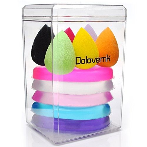 dolovemk-6-pieces-micro-mini-makeup-sponge-5-pieces-silicone-makeup-blenders-sili-sponge-for-concealer-eyeshadow-illuminat