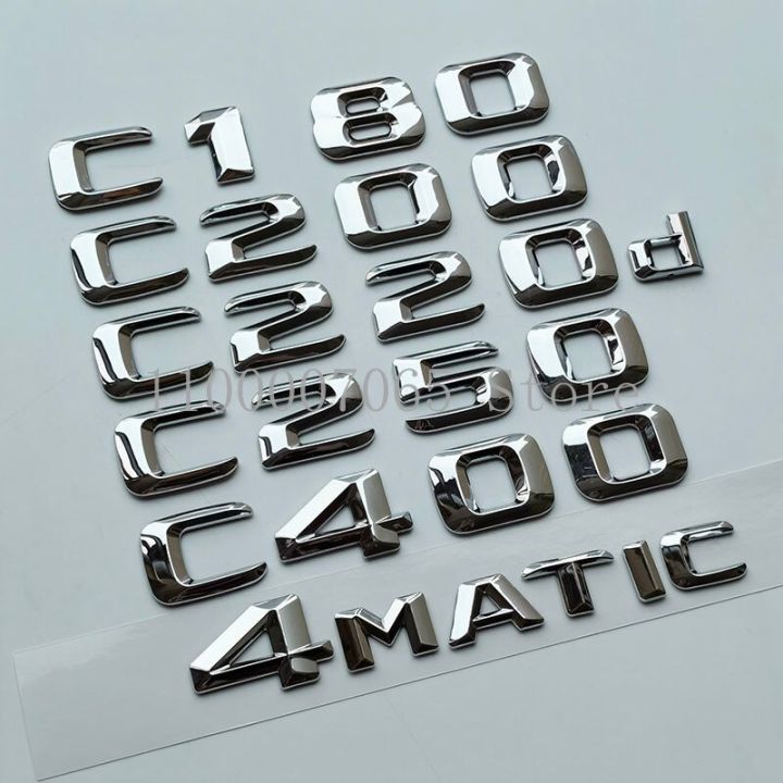 Chrome Letters C C C C C C C C D C D Matic Emblem For Mercedes