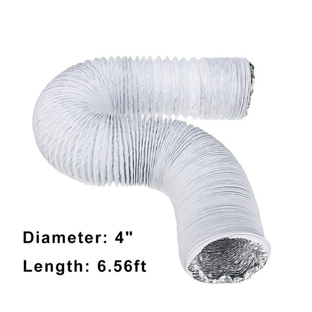 Aluminum Foil Duct 1.5-6M Hose Pipes Fittings Kitchen Flexible Exhaust ...