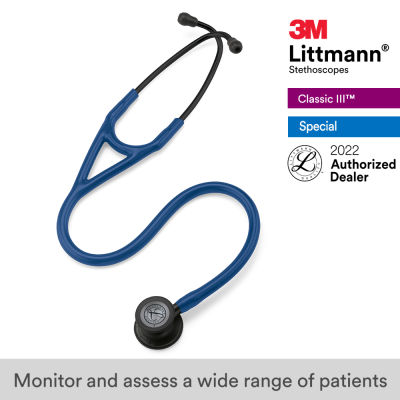 3M Littmann Cardiology IV Stethoscope, 27 inch, #6168 (Navy Blue Tube, Black-Finish Chestpiece, Stainless Stem and Eartubes)