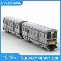 โมเดลรถใต้ดิน NEW-YORK รถไฟบล็อกตัวต่อของเล่นประกอบอิฐแบบทำมือของขวัญของเล่นเด็กสร้างสรรค์เพื่อการศึกษา1019ชิ้น