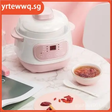 DMWD 1.5L Electric Mini Slow Cooker Stew Soup Porridge Health Pot