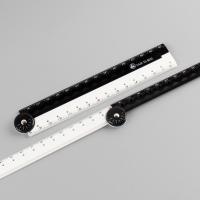 Folding Ruler Black and White Simple Graphic Primary School Student School Supplies Birthday Gift Creative Drawing Stationery