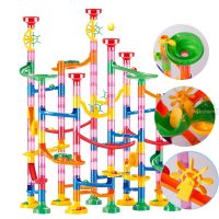 Marble Run Race Track Building Blocks Kids 3D Maze Ball Roll Toy DIY Marble Run Race Coaster Set 80105109133pc Christmas Gift