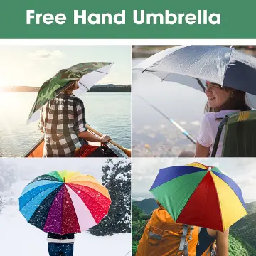 Portable Rain Umbrella Hat Army Green Foldable Outdoor Pesca Sun