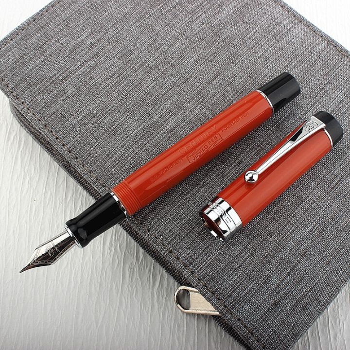 jinhao-100-centennial-resin-fountain-pen-red-with-jinhao-logo-ef-f-m-bent-nib-converter-writing-business-office-gift-ink-pen