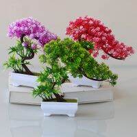 1PC Artificial Plants Pine Bonsai Small Tree Pot Plants Fake Flowers Potted Ornaments For Home Decoration Hotel Garden Decor