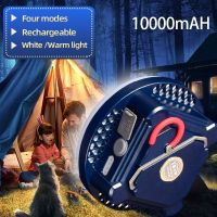10000mAh Rechargeable light Tent Emergency USB c With Bulb Lamp Flashlight Night