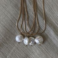 Pearl drop necklace (chubby size)