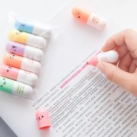 6pcs /Pack Cute Pill Mini Highlighter Marker Drawing Pen School Office Supply Kids Student Stationery Highlighters Markers