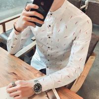 Mens Long Sleeves Casual Shirt เสื้อเชิ้ตผู้ชายสีพื้น เสื้อลำลอง เสื้อเชิ้ตทำงาน เสื้อเชิ้ตผู้ชายแขนยาว Lattice shirt