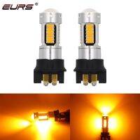 EURS 2Pcs PW24W PWY24W Led Turn สัญญาณหลอดไฟ4014 30Smd DRL Daytime Running ไฟ CANBUS รถ LED หมอกโคมไฟสีขาวสีแดง Amber Blue