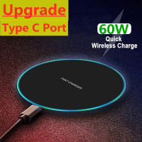 60W Wireless Charger Pad สำหรับ  14 13 12 11 Pro Max X XR Samsung Xiaomi เครื่องชาร์จศัพท์ Induction Fast Charging Dock Station