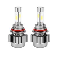 2PCS 9007 Led Car Headlight Bulb 4 Side Cob Headlight Dual Beam High Low Led Kit 6000K Replace For Halogen Or Hid Bulbs