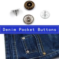 100sets Jeans Buckle Decorative Accessories Round Buttons Hand Press Die Rivet Buckle Pocket Buckle Stud Adjustment Button Metal