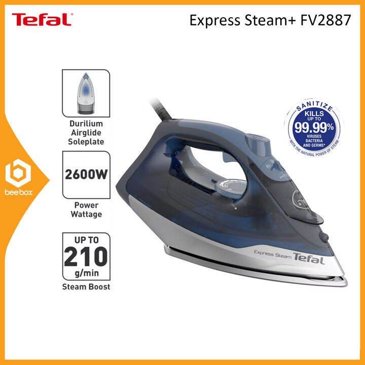 Tefal FV2887 Steam Iron Express Steam+ with 5 temperature settings ...