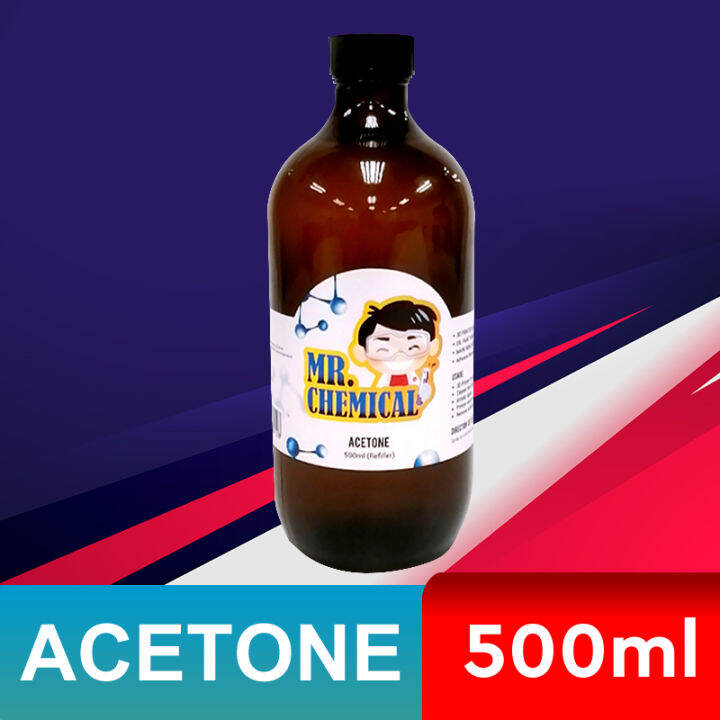 Acetone 500ml in Amber Bottle (Oil Paint Remover, 3D Printer