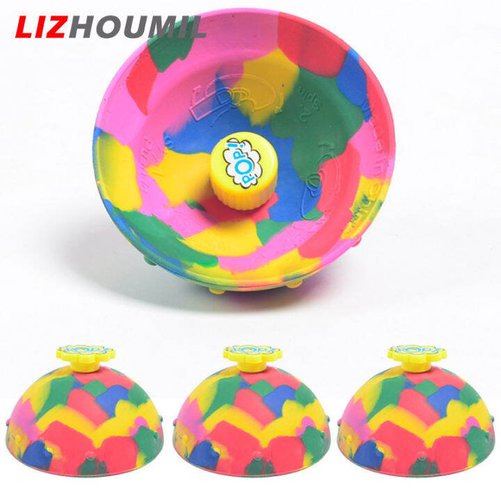 LIZHOUMIL Camouflage Bouncing Bowl Toys Spinning Bounce Bowls Jumping ...