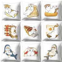 45*45cm Modern Simple Cute Cat Pillow Cover Home Sofa Decorative Pillowcase Bedroom Cushion Cover Decorations