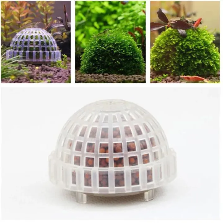 พลาสติก DIY Aquarium Moss ลูกโป่งรูปซานตาคลอสหญ้าตู้ปลา Moss Carrier