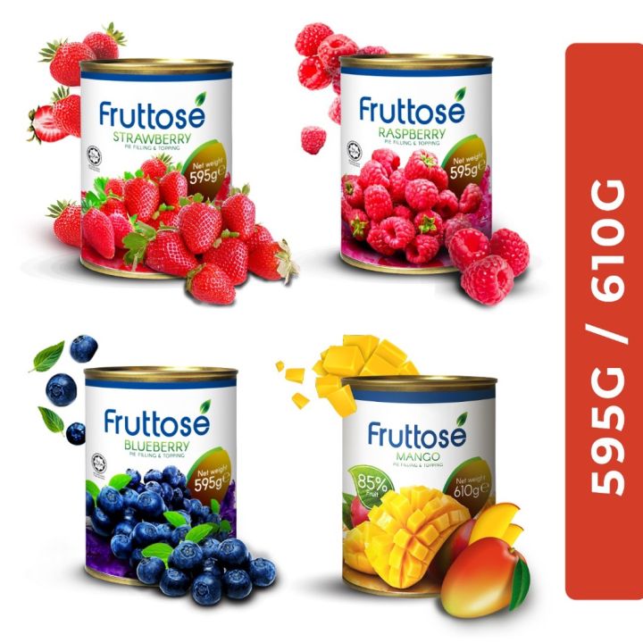 Fruttose Blueberry Raspberry Strawberry Mango Pie Filling Fruit